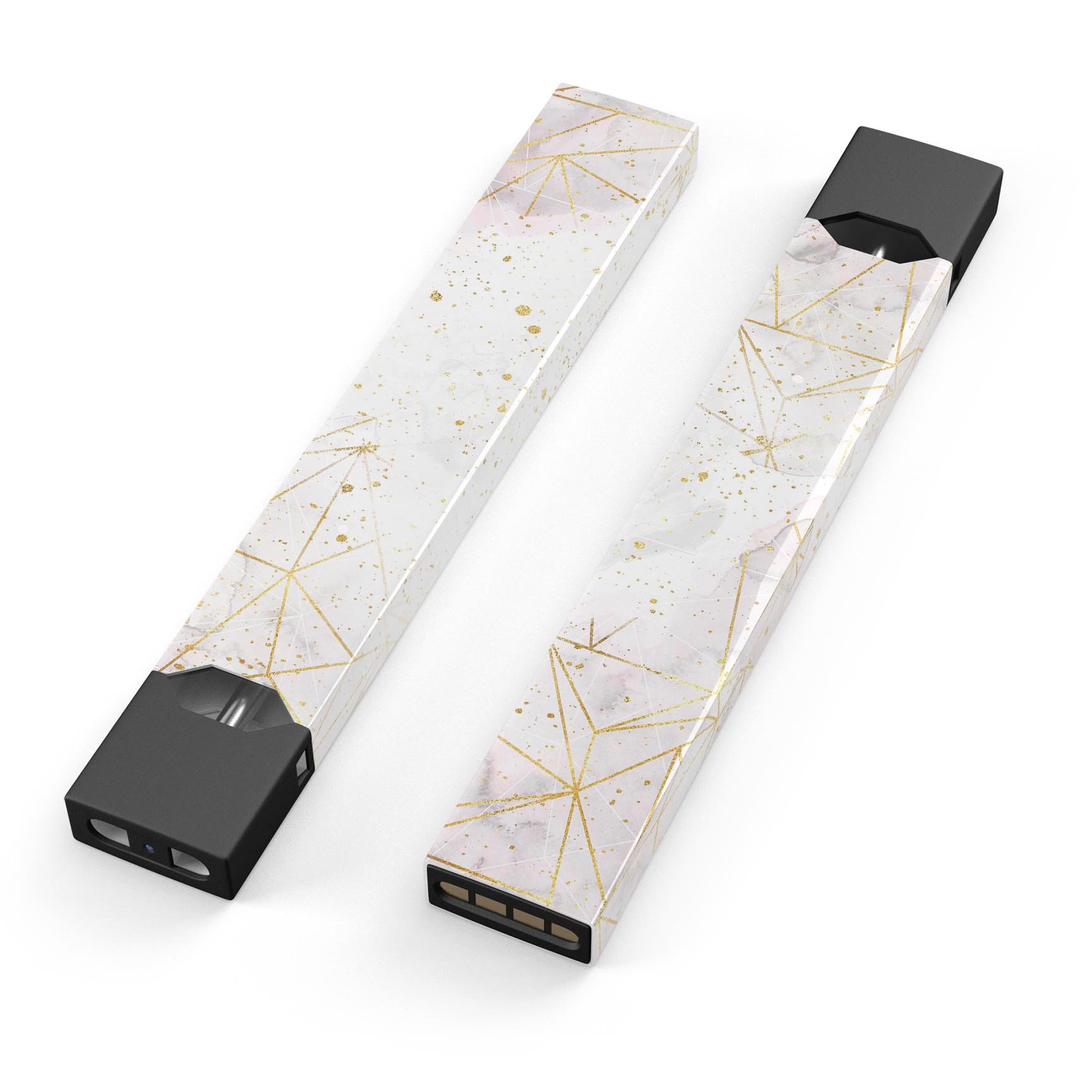 Karamfila Watercolor & Gold V5 skin-wrap for JUUL device, showcasing vibrant colors and premium design.